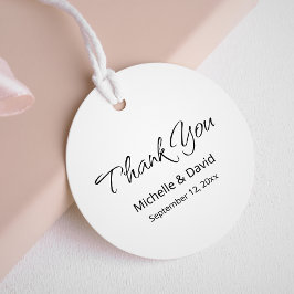 Modern Boho Simple Script Bröllop Tack Gåvor Etiketter
