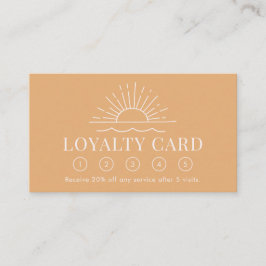 Modern Boho Sol och Beach Wave Loyalty Card Visitkort