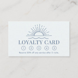 Modern Boho Sol och Beach Wave Loyalty Card Visitkort