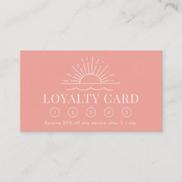 Modern Boho Sol och Beach Wave Loyalty Card Visitkort