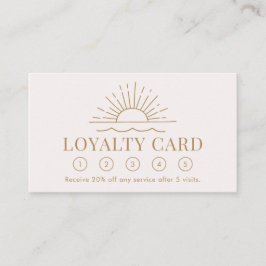 Modern Boho Sol och Beach Wave Loyalty Card Visitkort
