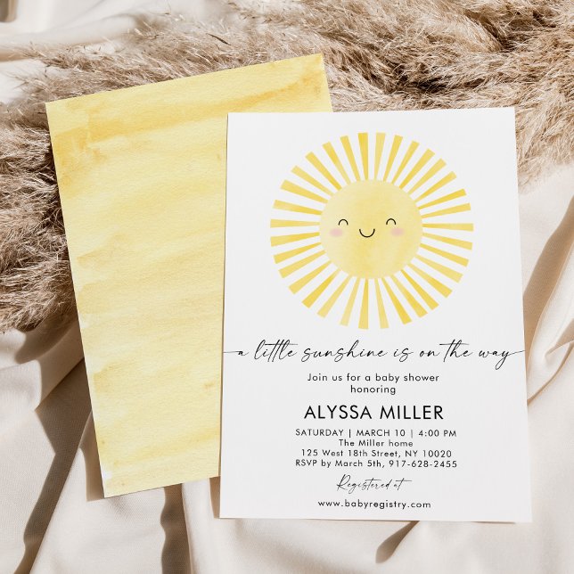 Modern Boho Sunshine Baby Shower Inbjudningar (Skapare uppladdad)
