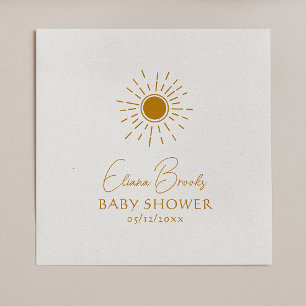 Modern Boho Sunshine Baby Shower Napkins Pappersservett