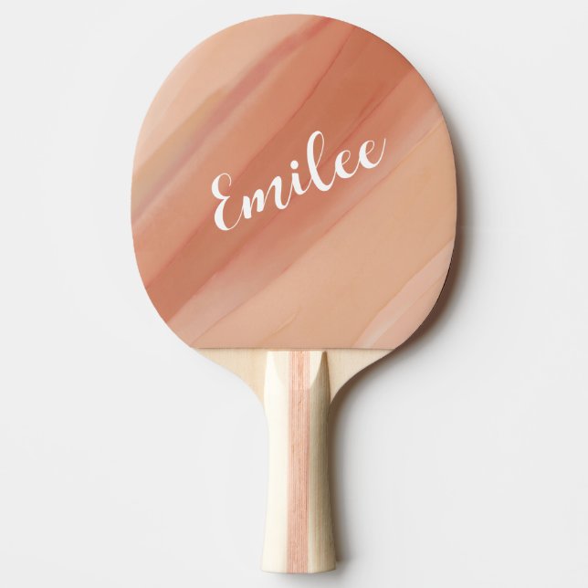 Modern Boho Terracott Abstrakt Script Pingisracket (Framsidan)