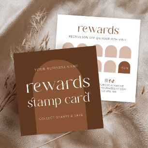 Modern Boho Terracotta Beauty Hair Salon Lojalitetskort