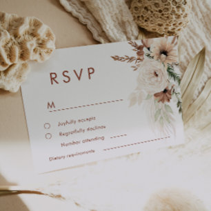 Modern Boho Terracotta Fall & Summer Bröllop OSA Kort