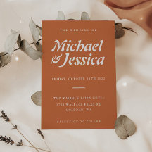 Modern Boho Terracotta Minimalist Bröllop