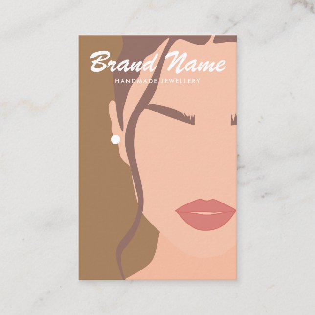 Modern Boho Trendig Woman Ear Cuff Earrings Visnin Visitkort (Framsida)
