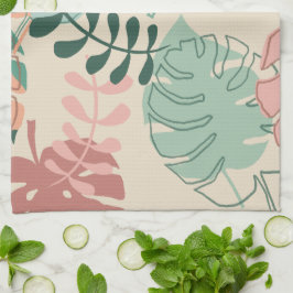 Modern Boho Tropical Monstera Plant Kitchen Towels Kökshandduk