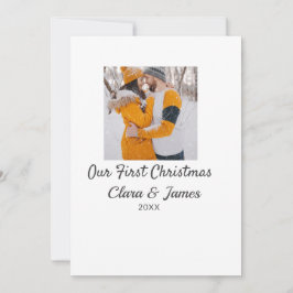 Modern boho - vårt första julfoto namn inbjudningar