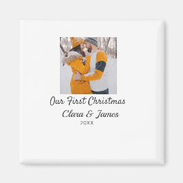 Modern boho - vårt första julfoto namn magnet