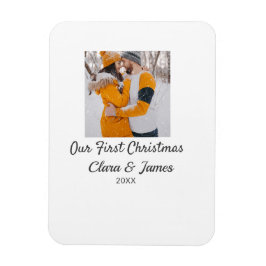 Modern boho - vårt första julfoto namn magnet
