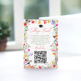 Modern boho vild blommor i studenten College Fund Tilläggskort