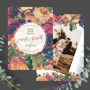 Modern Boho Vintage Ro Editable Photo Spara Datumet