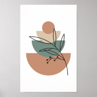 Modern Boho Wall Art i mitten av århundradet. Poster