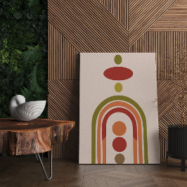 Modern Boho Wall Art, Mid Century Large Canvas
