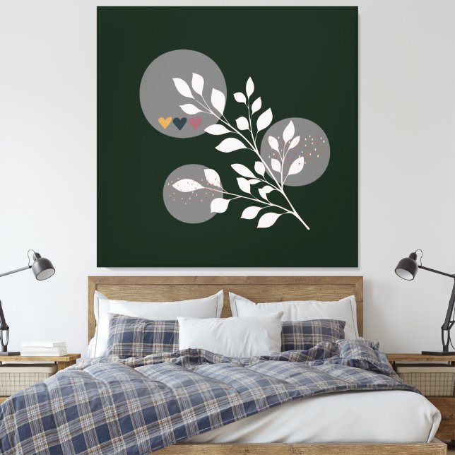 Modern Boho Wall Poster Canvastryck (Insitu (sovrum))