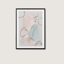 Modern Boho Watercolor Abstrakt Aesthetic Wall Art