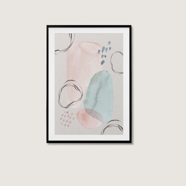 Modern Boho Watercolor Abstrakt Aesthetic Wall Art Poster (Modern Boho Watercolor Abstract Aesthetic Wall Art)