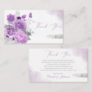 Modern Boho Watercolor Blommigt Baby Showe Tack Tilläggskort