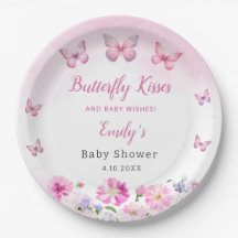 Modern Boho Watercolor Butterfly Girl Baby Shower