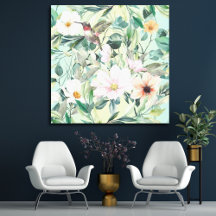 Modern Boho Watercolor Wildblomma