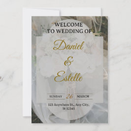 Modern Boho Wedding Invitation | Elegant Beige Flo Inbjudningar