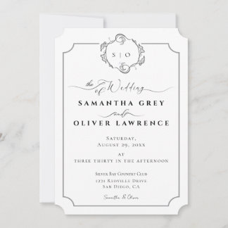 Modern boho Wedding Invitation Inbjudningar