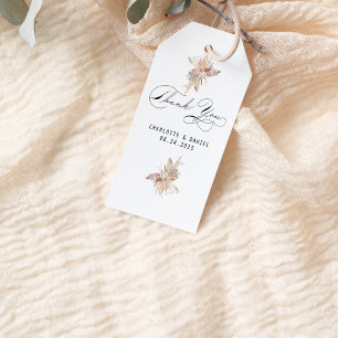 Modern Boho Whimsical Calligraphy Script Presentetikett