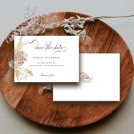 Modern Boho Whimsical Calligraphy Script Spara Datumet