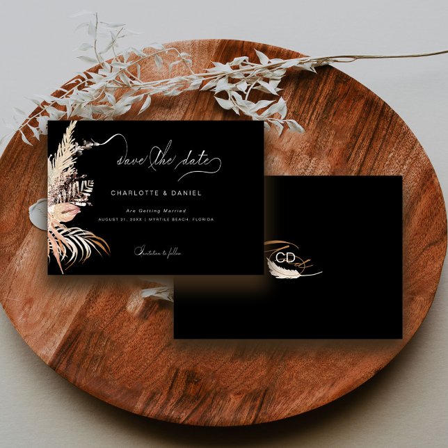 Modern Boho Whimsical Calligraphy Script Spara Datumet (Skapare uppladdad)