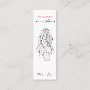 Modern Boho WildblommMöhippa Hair Stylist Blommigt Mini Visitkort