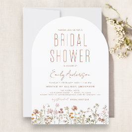 Modern Boho Wildbloms Möhippa Elegant Inbjudningar