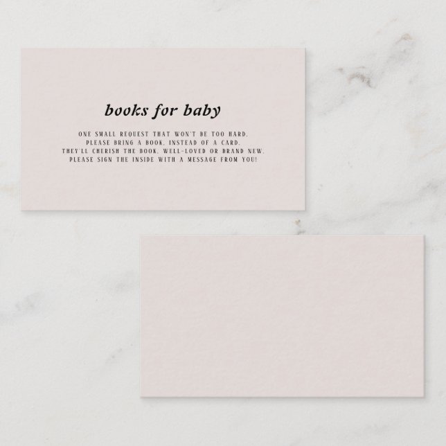 Modern Bokar för Baby-inmatningskort Tilläggskort (Fram/baksida)