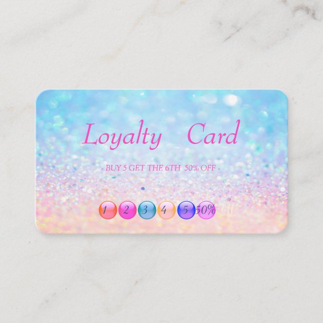 Modern bokeh Ombre Makeup Loyalty Card Lojalitetskort (Framsida)