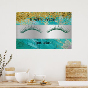 Modern Bokeh,Rand,Falsa ögonfransar Po Poster