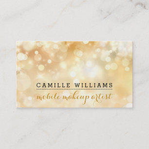 MODERN BOKEH whimsic snyggt guld black Visitkort