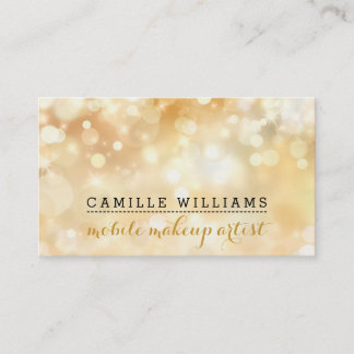 MODERN BOKEH whimsic snyggt guld black Visitkort