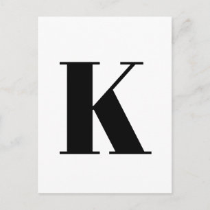 Modern bokstav Anpassad alfabet minimalistisk in Vykort