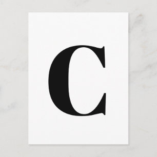 Modern bokstav Anpassad alfabet minimalistisk in Vykort