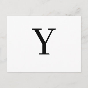Modern bokstav minimalistisk initial design vykort