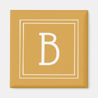 Modern Bokstavsmall för Monogram, Initial, Gul