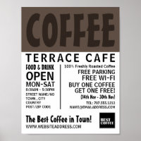 Modern Bold Barista, Café, Coffehouse-reklam