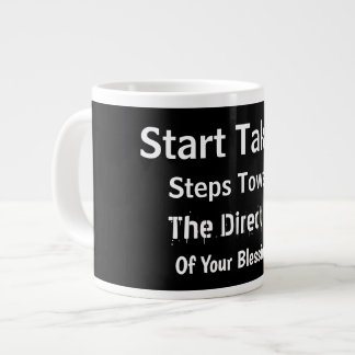 Modern Bold Black Uplifting Everyday Faith Jumbo Mugg