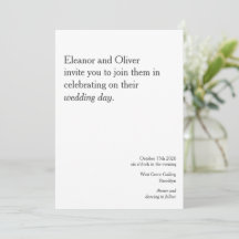 Modern Bold Black White Typography Snyggt Bröllop