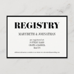 Modern Bold Bröllop-registerkort Tilläggskort