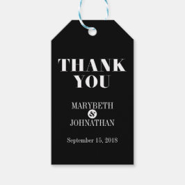 Modern Bold Bröllop Tack Märkre Presentetikett