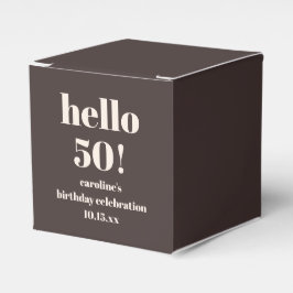 Modern Bold Earthy Brown 50th Birthday Custom Presentaskar