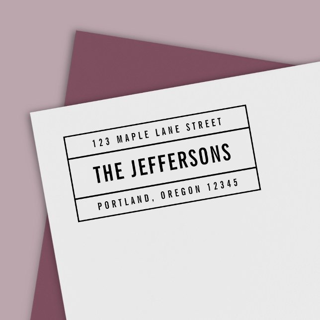 Modern Bold Family Namn Returadress Självfärgande Stämpel (Skapare uppladdad)