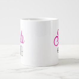 Modern Bold Fifty & Fabulous 50th Birthday Jumbo Mugg